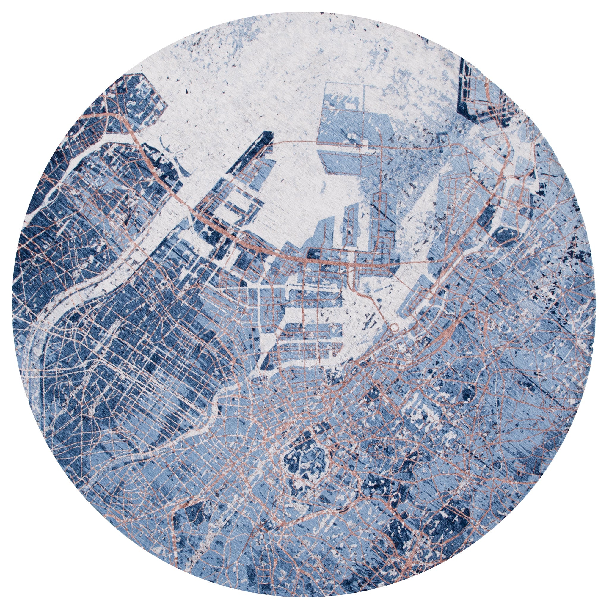 Louis de Poortere Cities Round Tokyo Conductive blue 9314