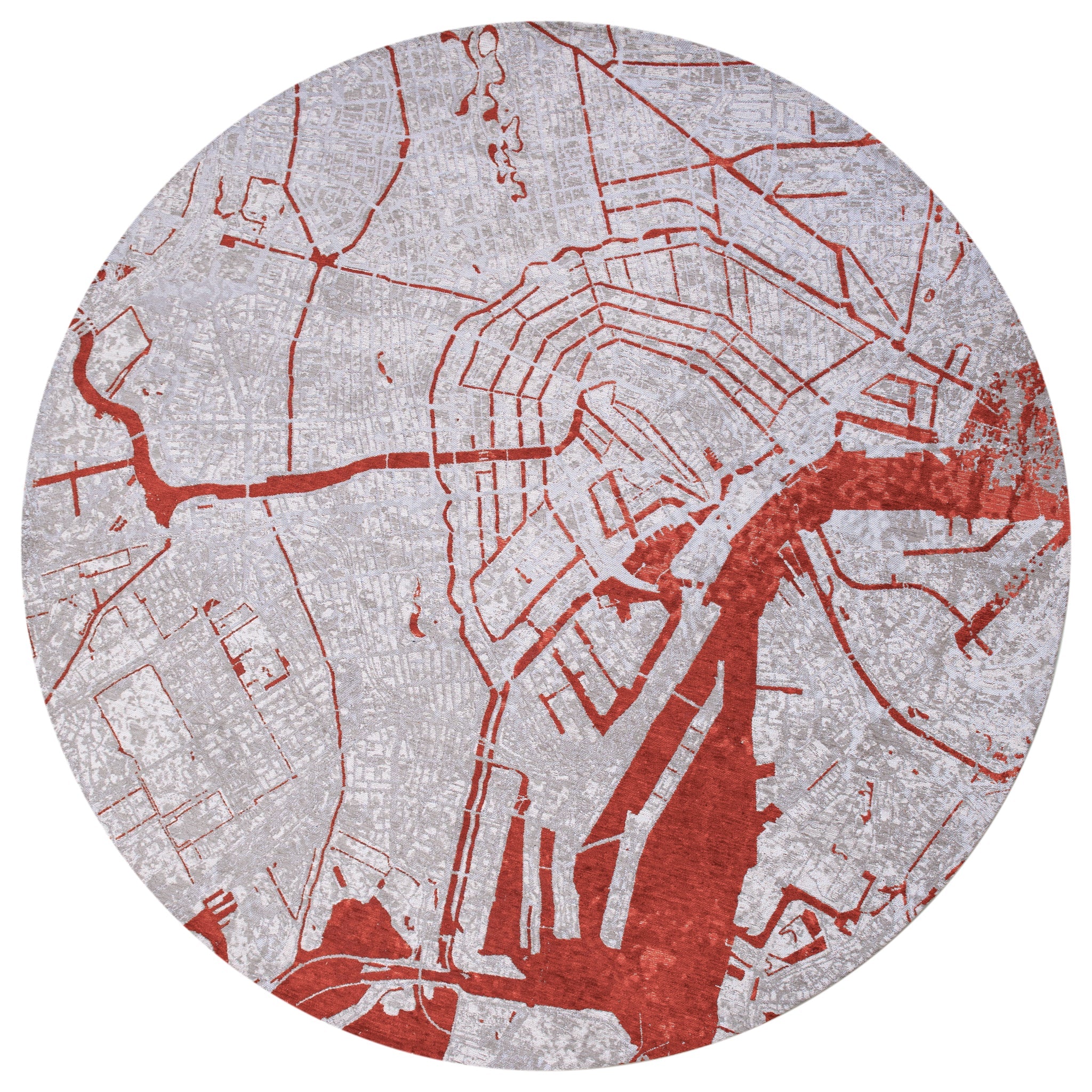 Louis de Poortere Cities Round Amsterdam Orange Cut 9323