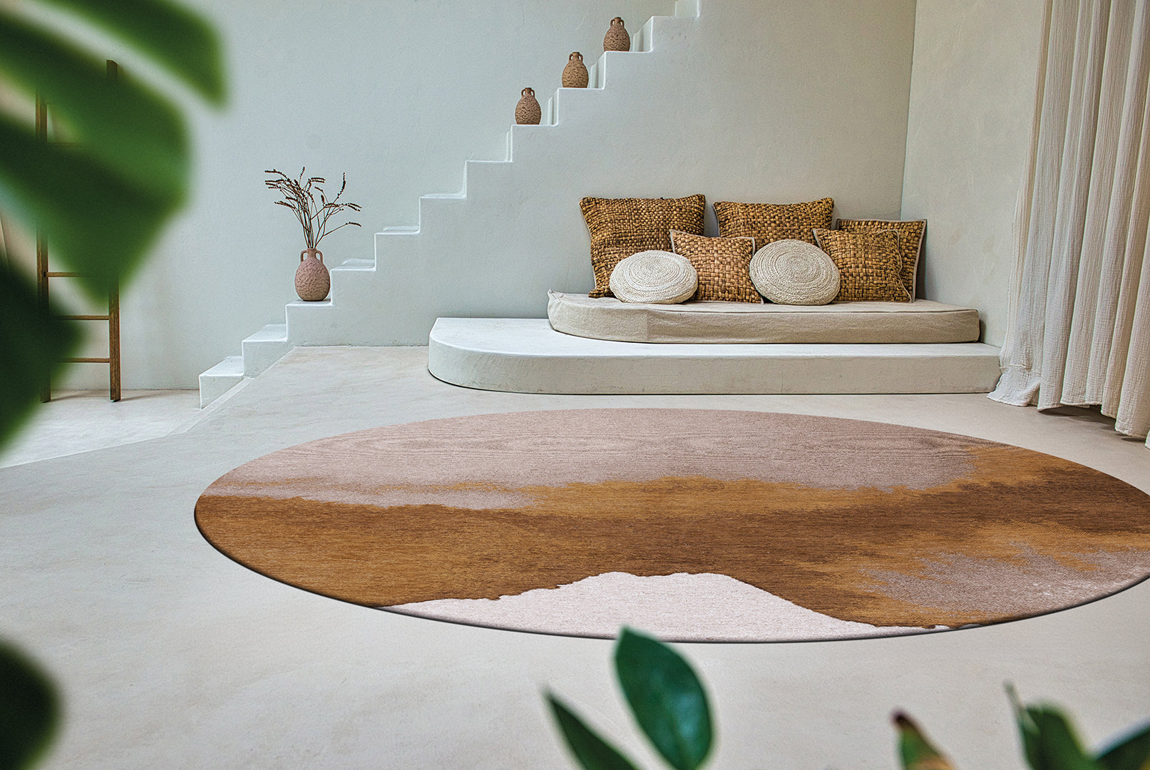 Louis de Poortere Meditation Lagoon Round Chestnut 9326