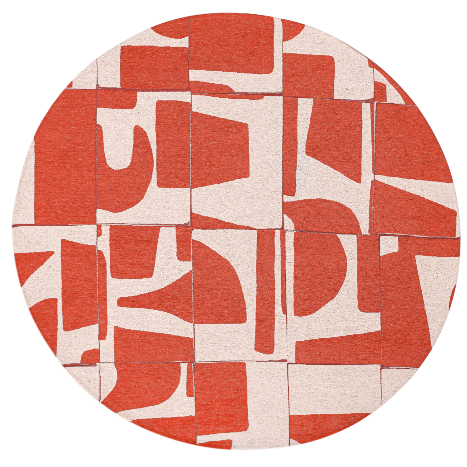 Louis de Poortere Craft Papercut Round Rust 9364