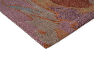Harlequin Saltillo Rosewood vloerkleed, detail van hoek en pool