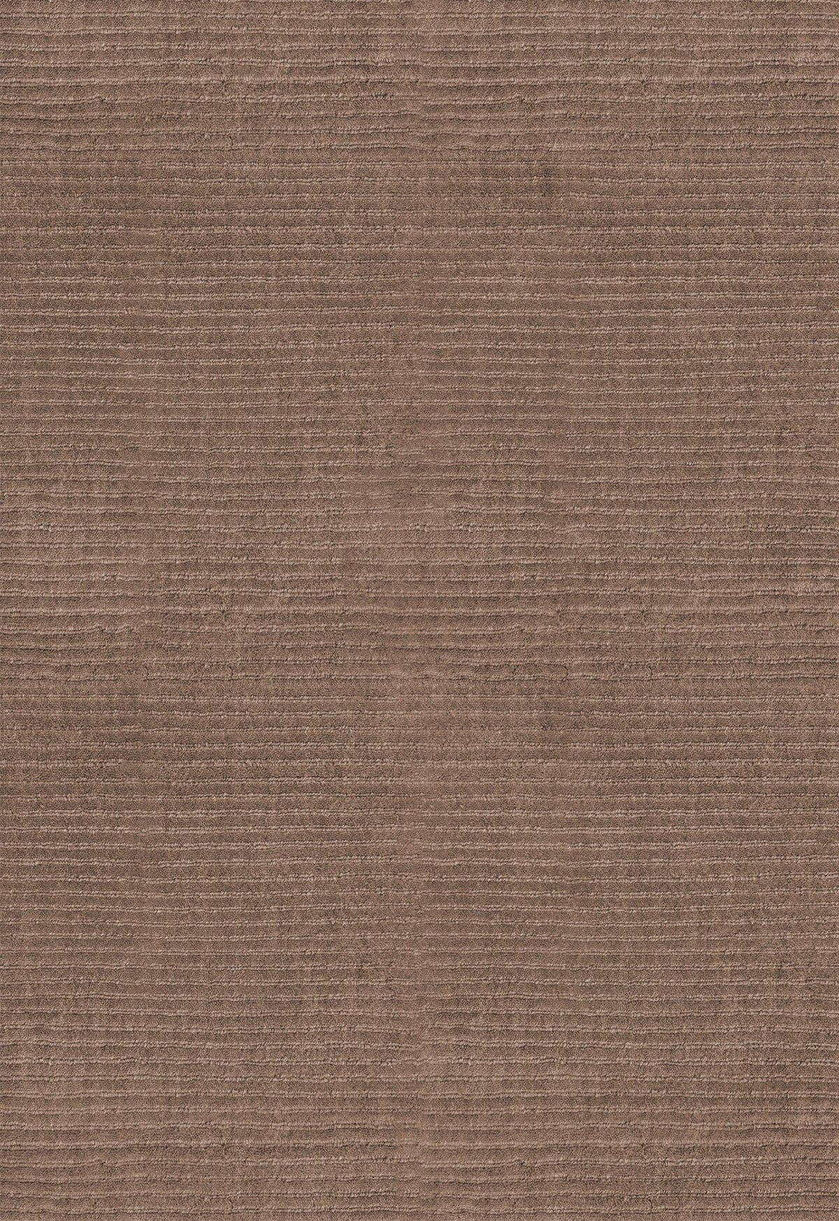 Layered Drift Wool Walnut bruin wol vloerkleed, detail van de geribde wol