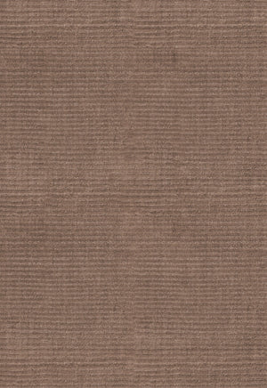 Layered Drift Wool Walnut bruin wol vloerkleed, detail van de geribde wol