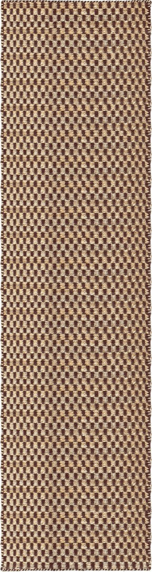 Layered Barley Chestnut kastanjebruin vloerkleed, loper, bovenaanzicht
