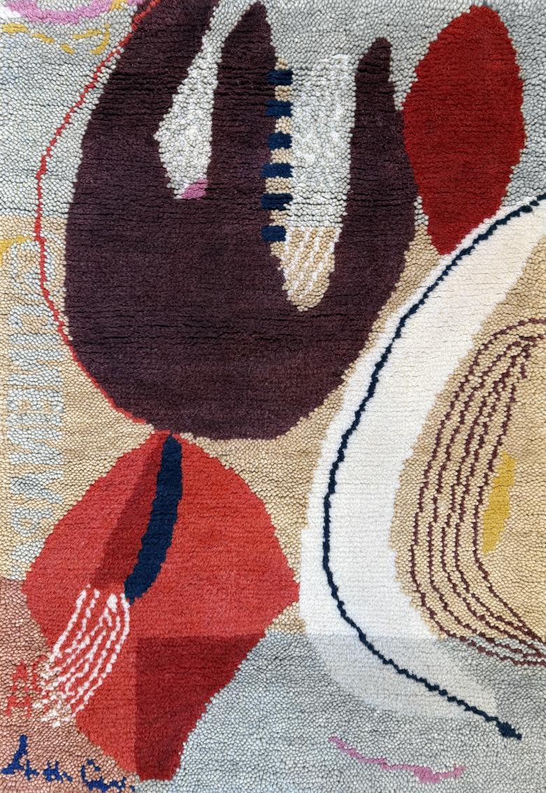 Layered Heather Chontos Collage wollen vloerkleed, bovenaanzicht