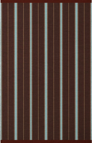 Layered Racer Stripe Betty Brown wollen vloerkleed, bovenaanzicht