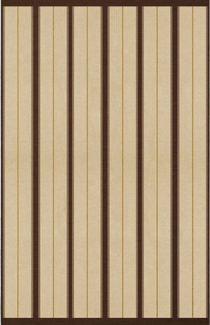 Layered Racer Stripe Margarine roomgeel vloerkleed, bovenaanzicht