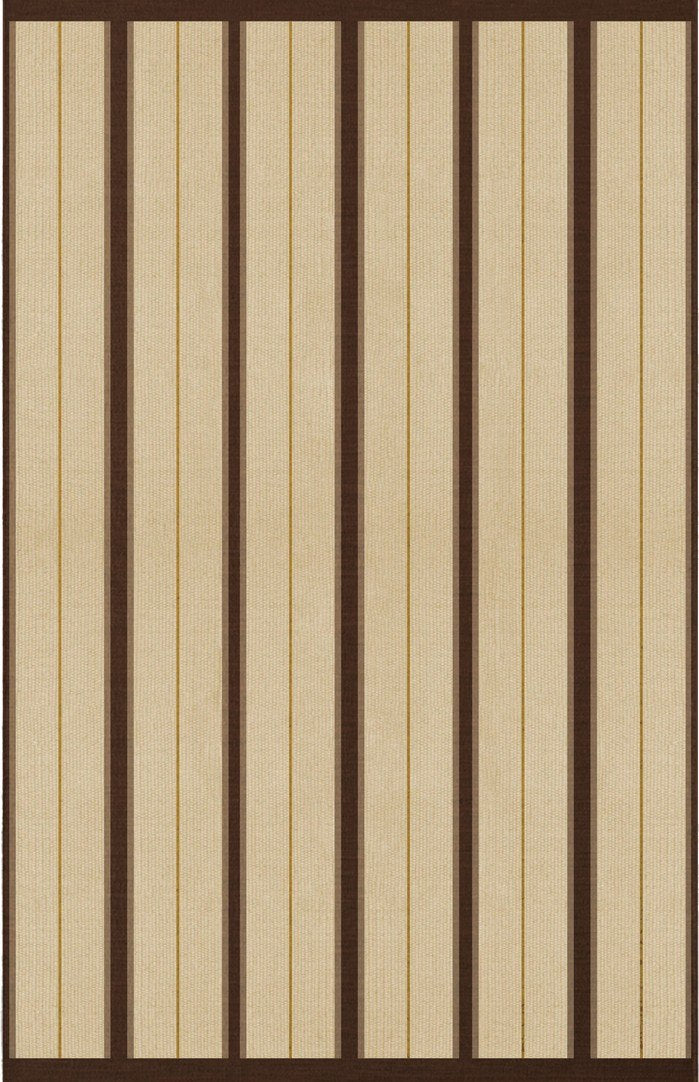 Layered Racer Stripe Margarine roomgeel vloerkleed, bovenaanzicht