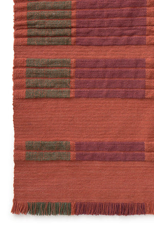 Lorena Canals Columns Sienna rood vloerkleed, detail