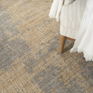 Nourison Harmony HAY05 Grey Gold vloerkleed, detail