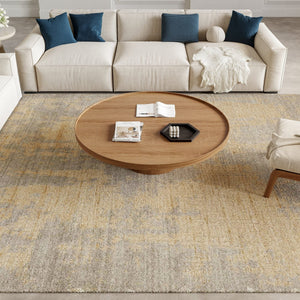 Nourison Harmony HAY05 Grey Gold vloerkleed, in een interieur