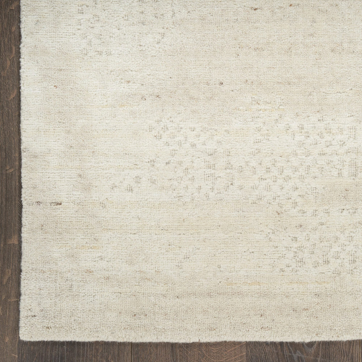 Nourison Harmony HAY07 Ivory ivoorwit vloerkleed, hoek