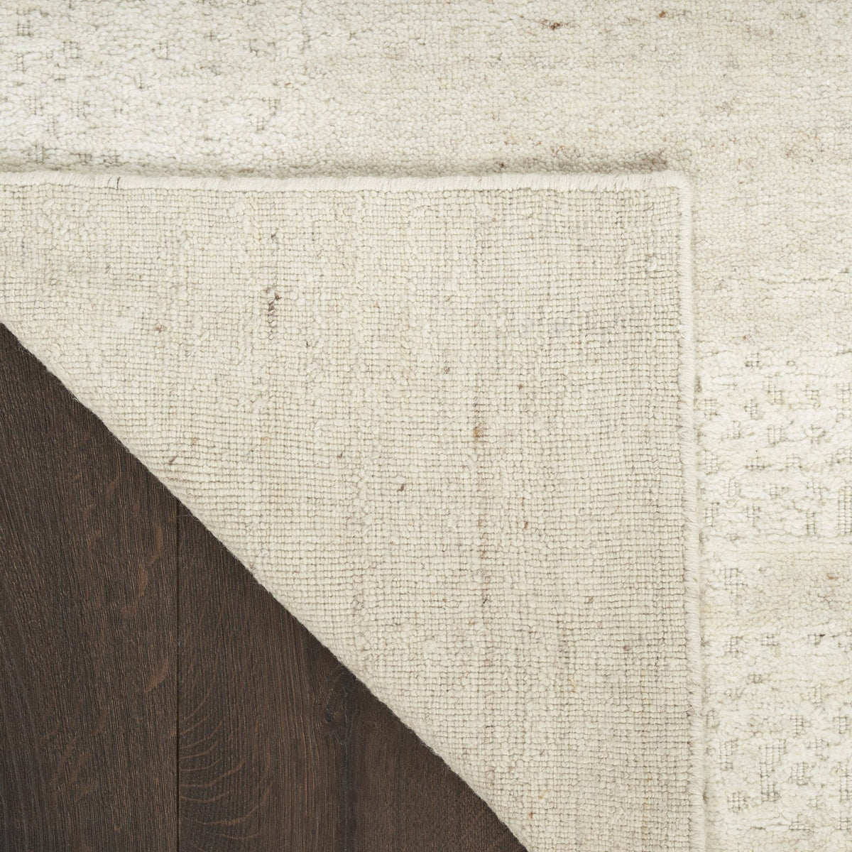 Nourison Harmony HAY07 Ivory ivoorwit vloerkleed, achterkant