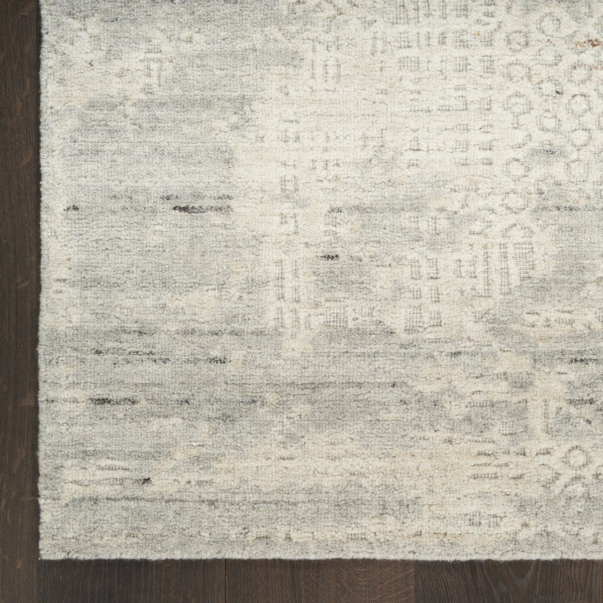 Nourison Harmony HAY04 Ivory Grey vloerkleed, hoek