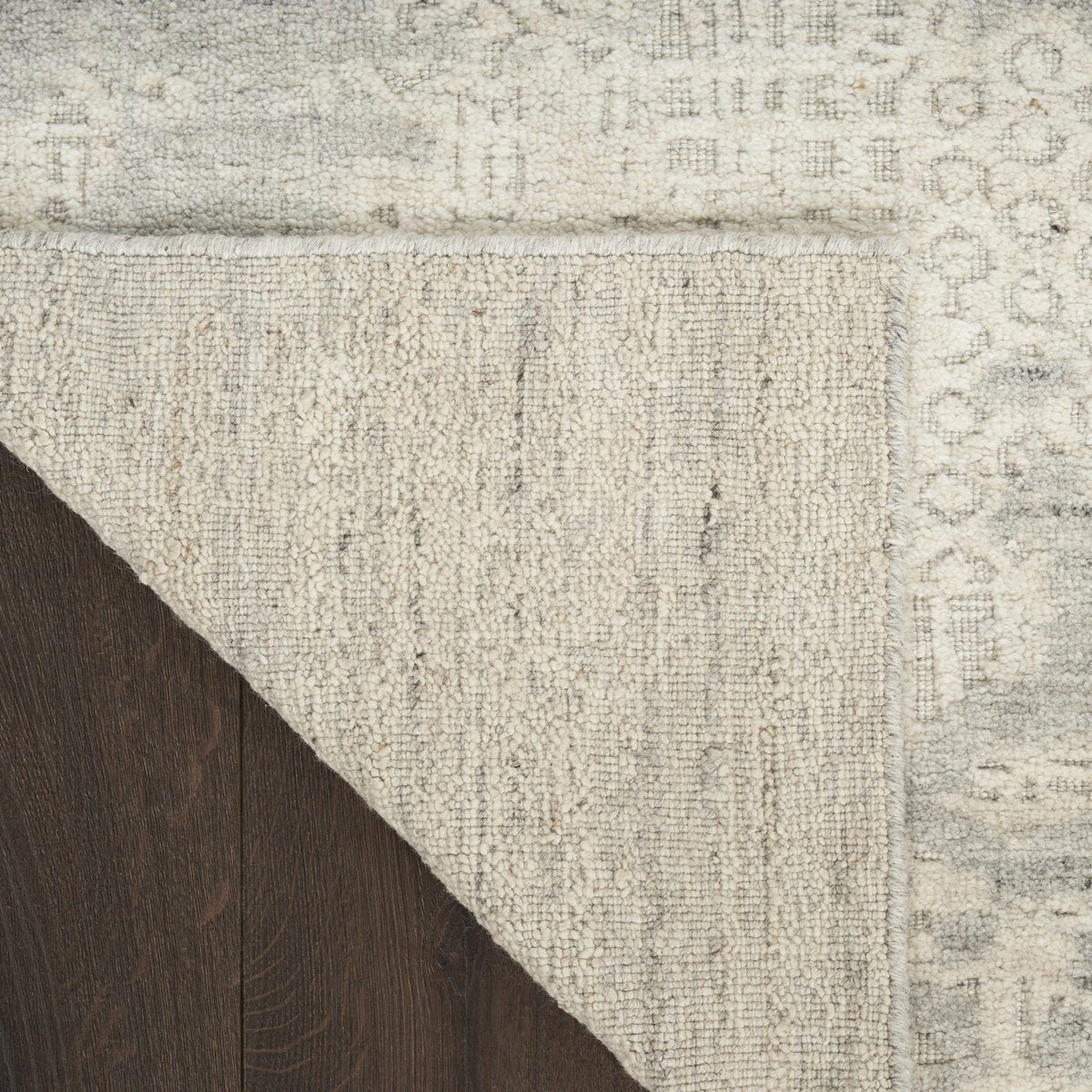 Nourison Harmony HAY04 Ivory Grey vloerkleed, achterkant