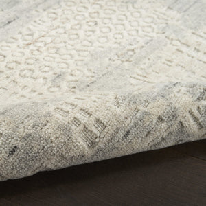 Nourison Harmony HAY04 Ivory Grey vloerkleed, textuur van de pool