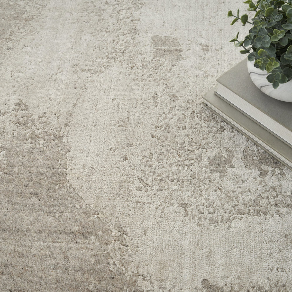 Nourison Harmony HAY06 Silver Grey vloerkleed, detail