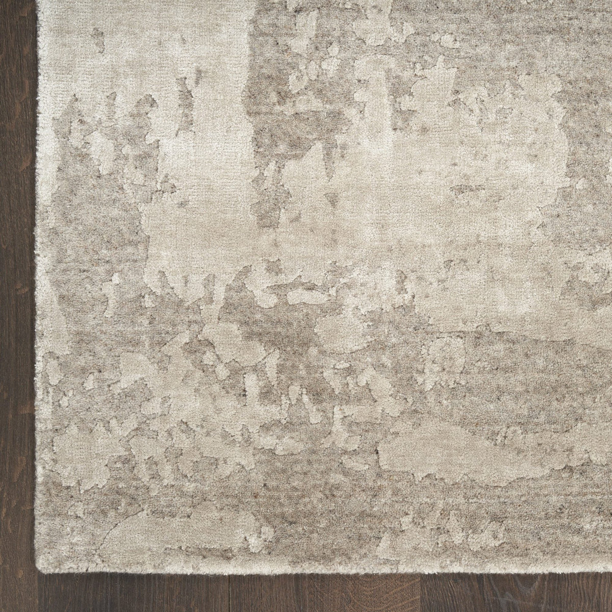 Nourison Harmony HAY06 Silver Grey vloerkleed, hoek