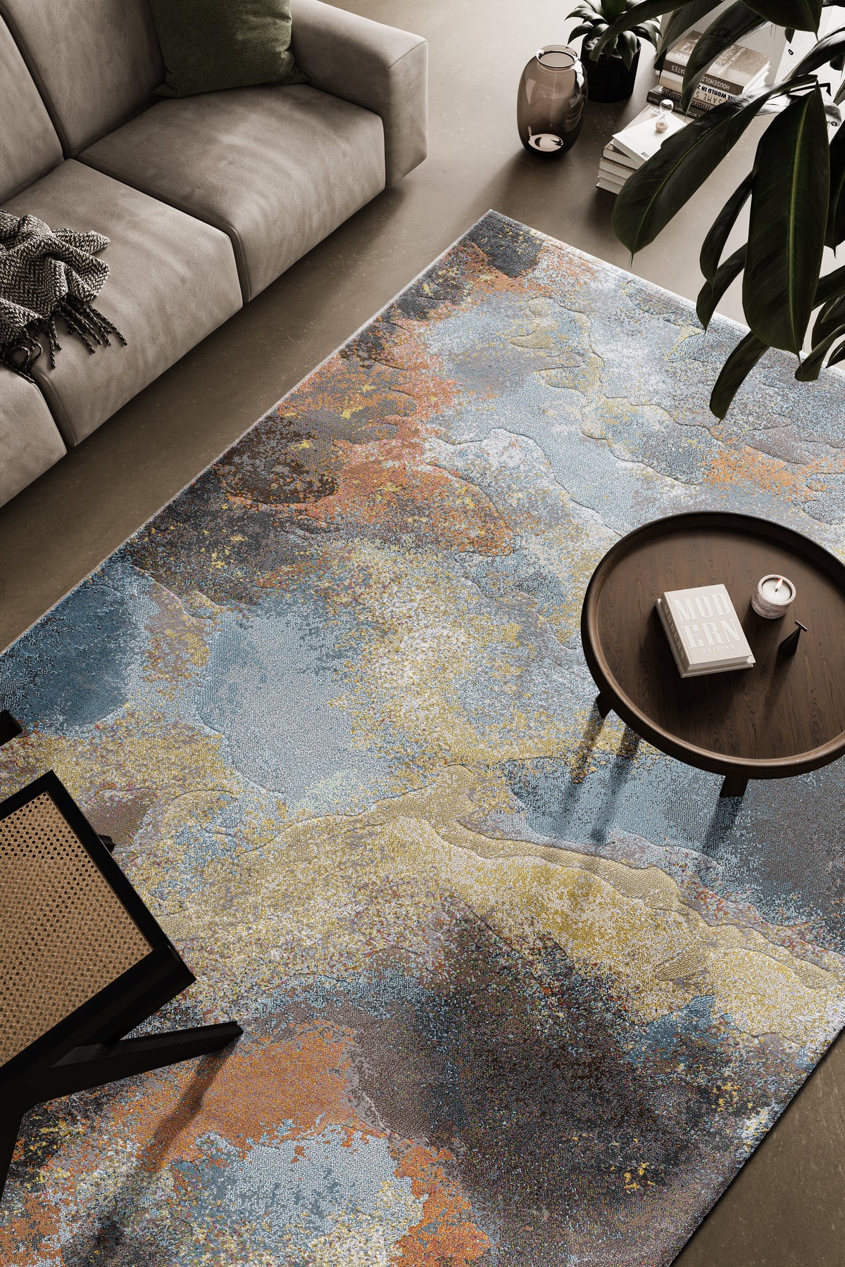 Tapison Home Torino vloerkleed roest, in een interieur
