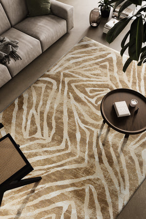 Tapison Home Torino vloerkleed oker, in een interieur