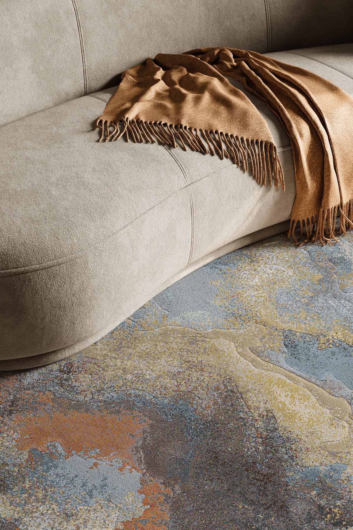 Tapison Home Torino vloerkleed roest, in een interieur