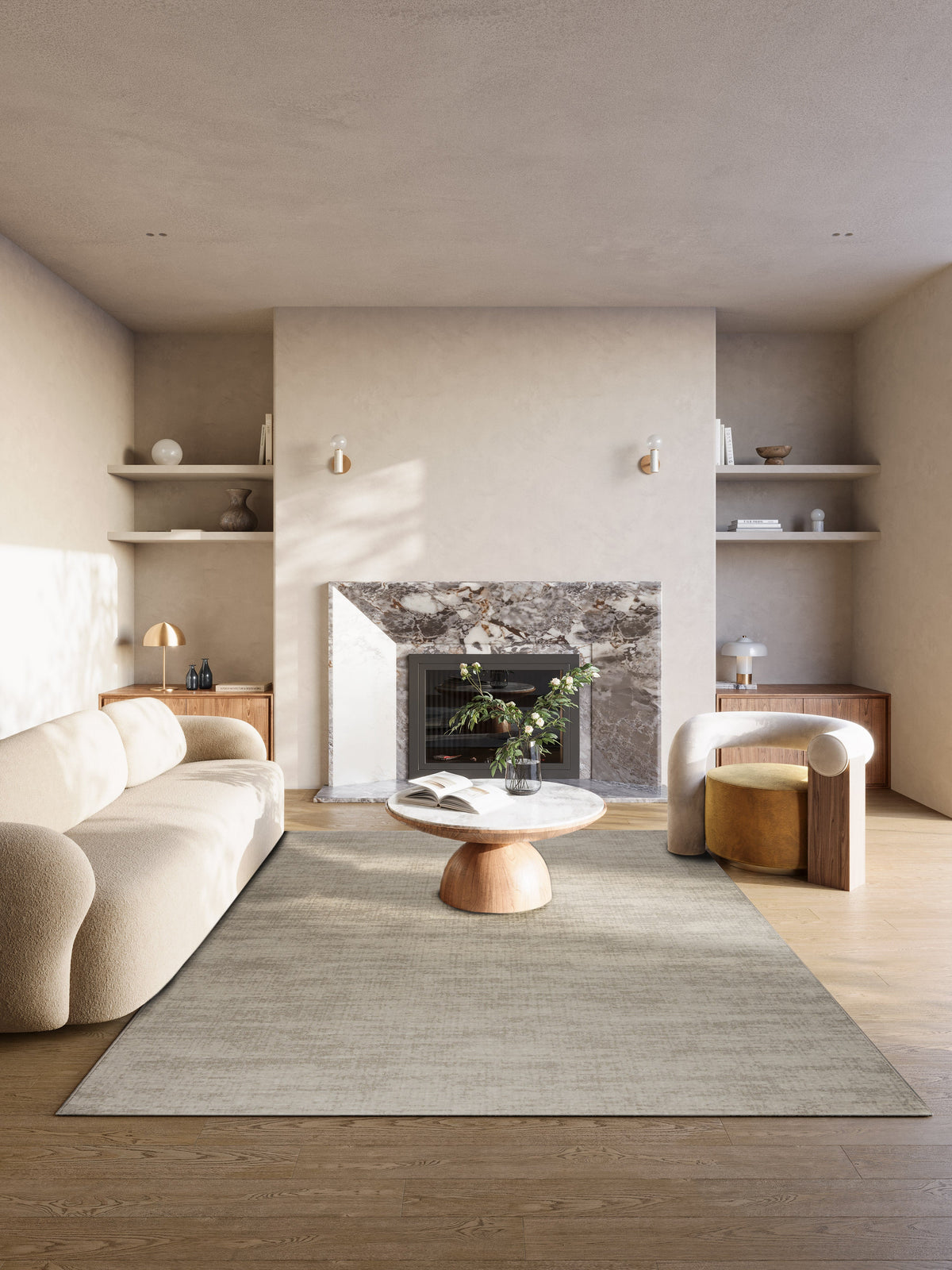 Tapison Home Torino vloerkleed beige, in een interieur