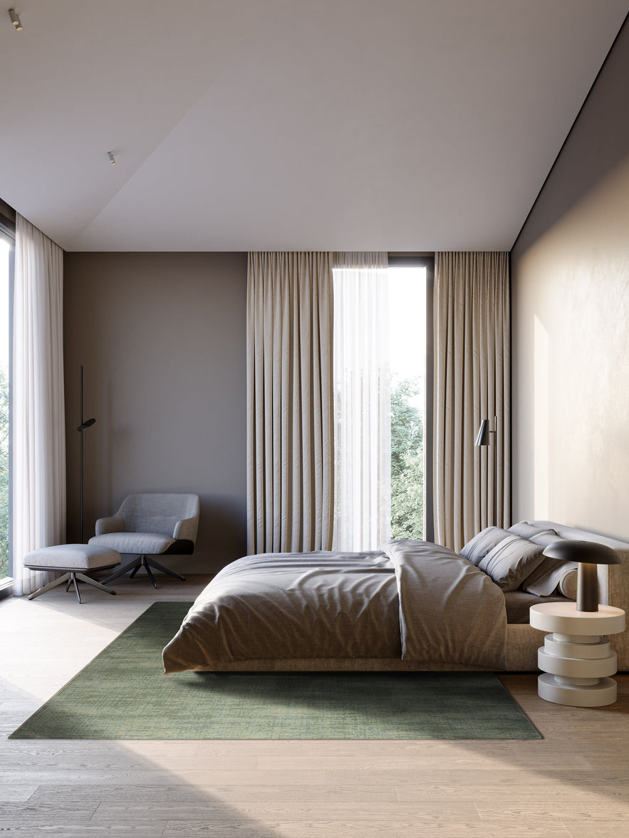 Tapison Home Torino vloerkleed saliegroen, in een interieur