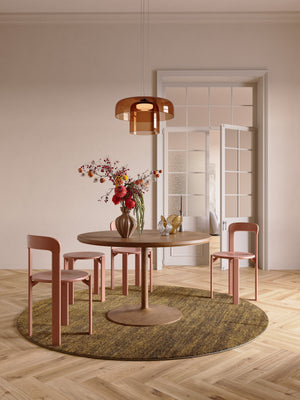 Tapison Home Torino vloerkleed cognac, in een interieur