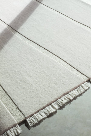 Massimo Atoll Cream handgetuft vloerkleed, detail van de hoek