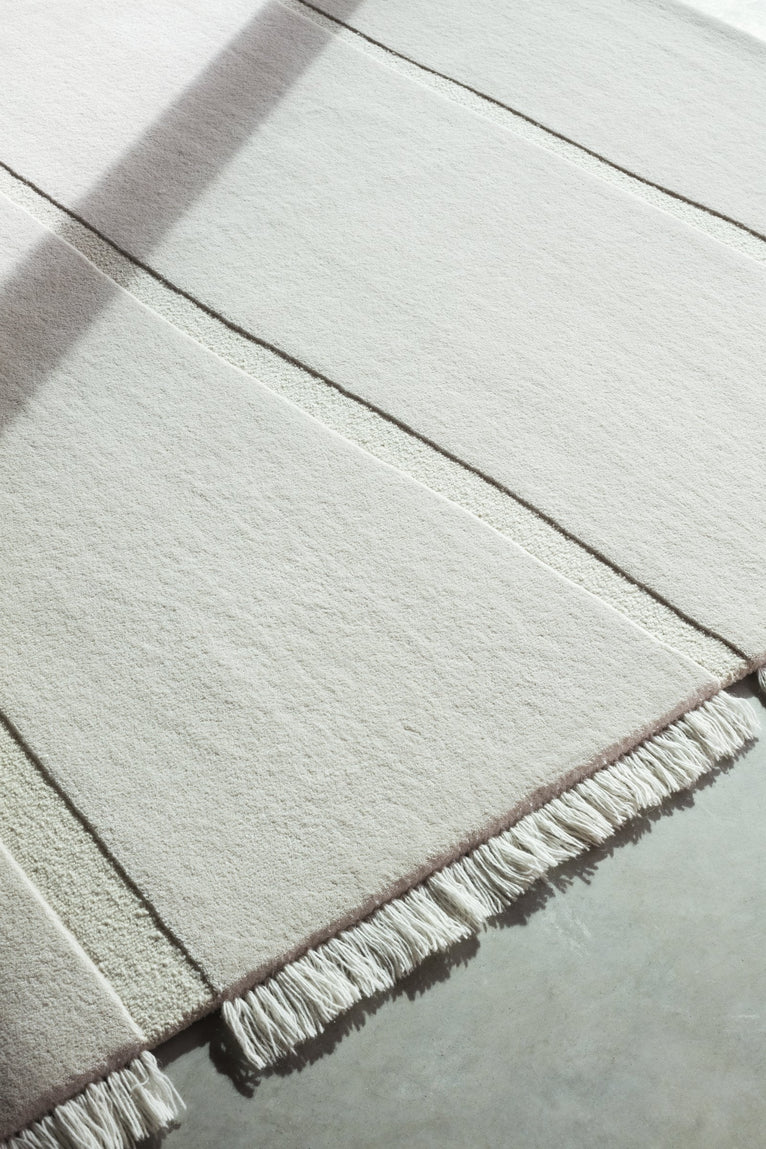 Massimo Atoll Cream handgetuft vloerkleed, detail van de hoek