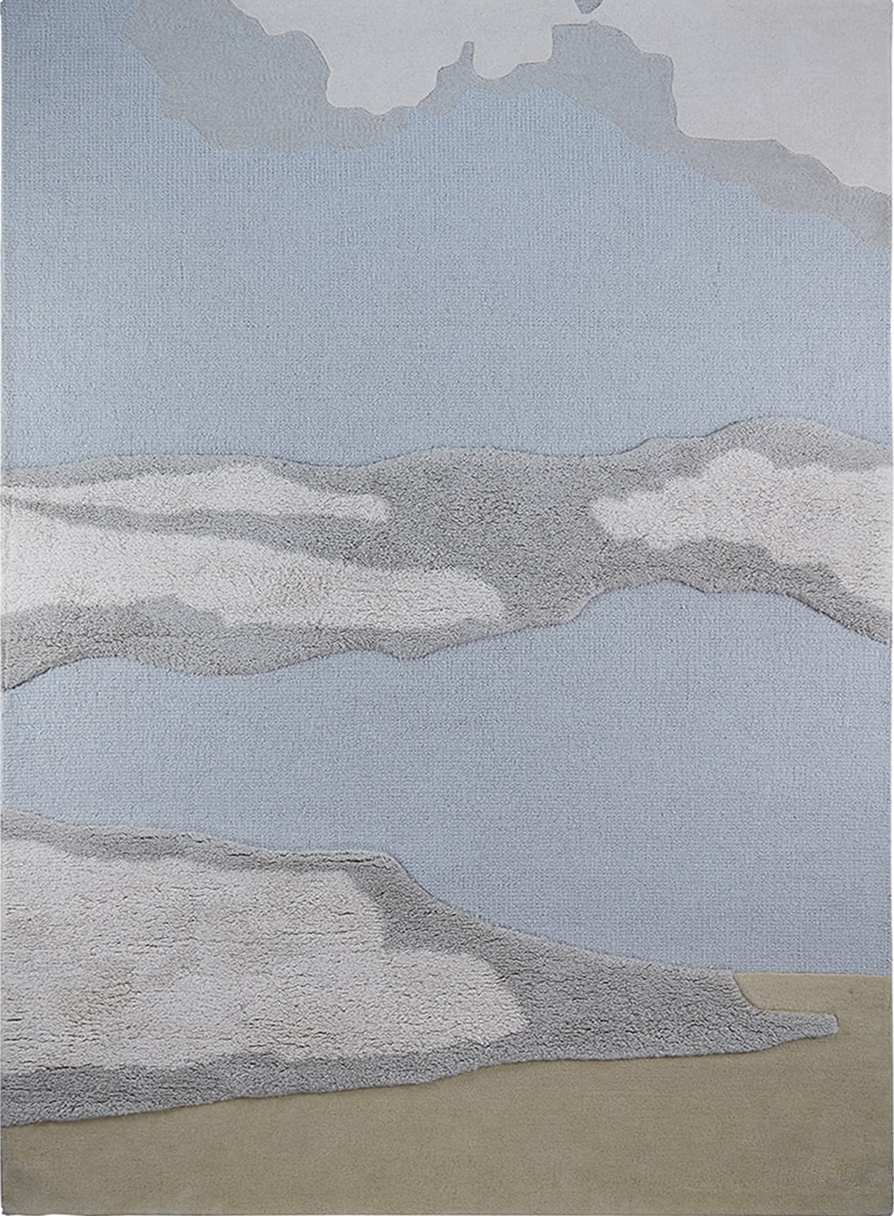 Massimo Cloud 9 Morning blauwgrijs tapijt, detail van het oppervlak