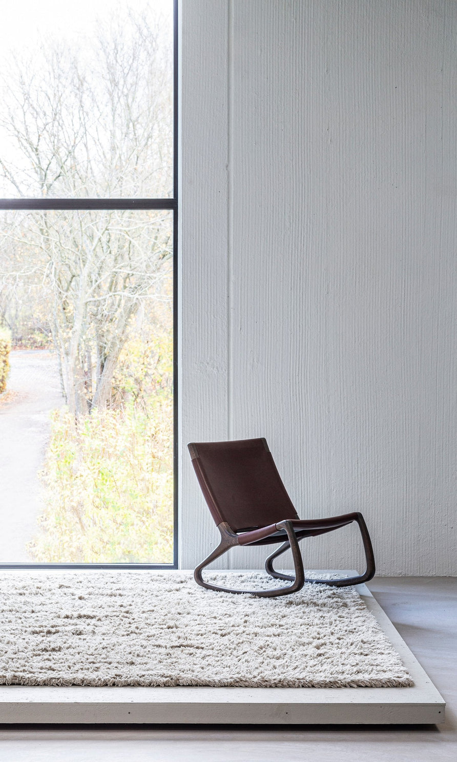Massimo Rya Soft Beige hoogpolig vloerkleed, in een interieur