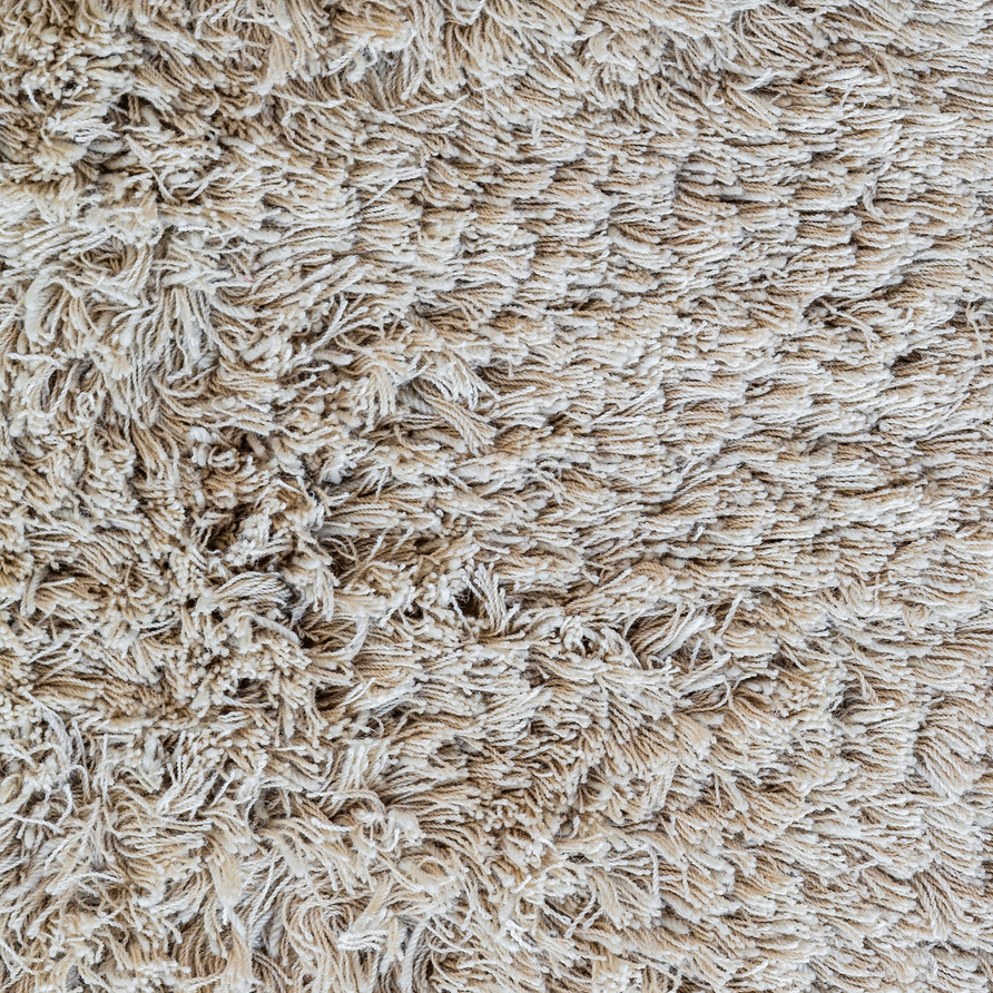 Massimo Rya Soft Beige hoogpolig vloerkleed, detail van de hoge pool