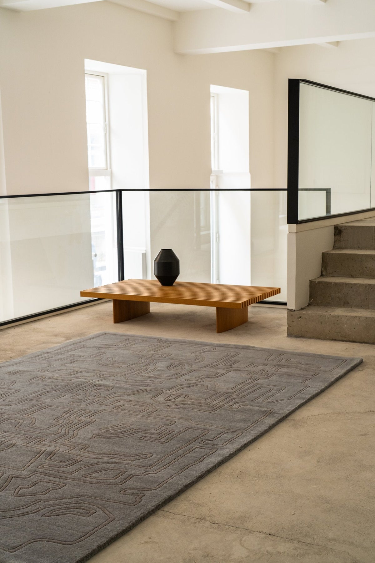 Massimo Structures 2.0 Arctic Green tapijt, in een interieur