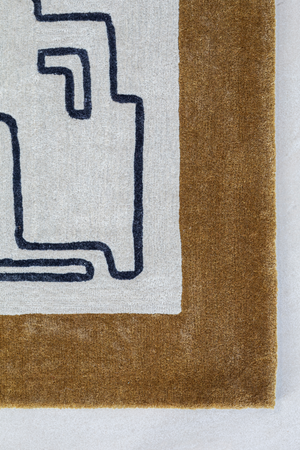 Massimo Structures Fragment 2 Border tapijt, detail van de hoek