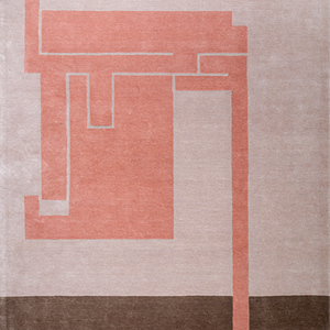 Massimo Structures Fragment 3 roze tapijt, detail van het oppervlak