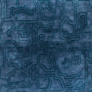 Massimo Structures Fragment 4 blauw tapijt, detail van het oppervlak
