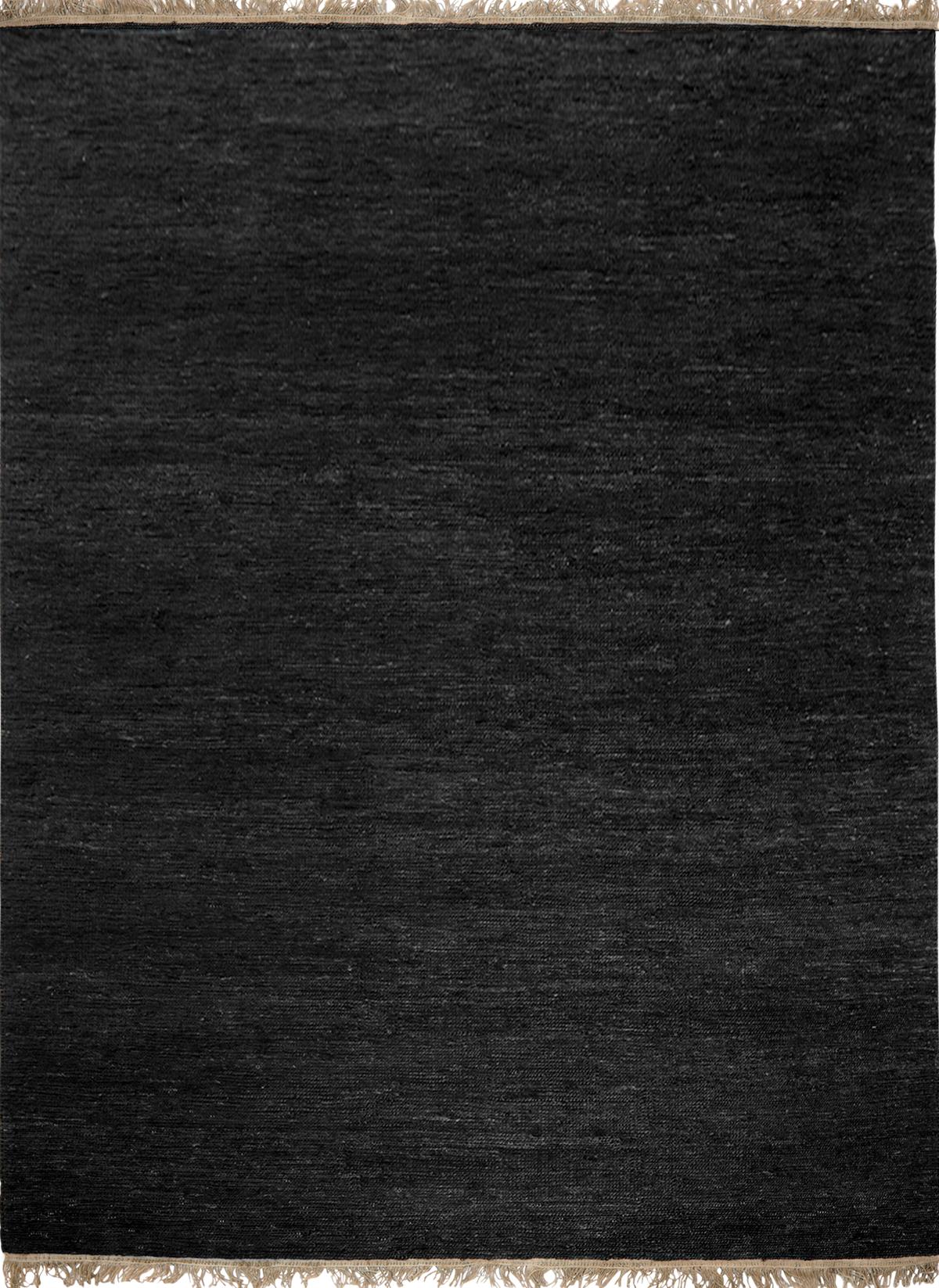 Massimo Sumace Black jute vloerkleed, bovenaanzicht