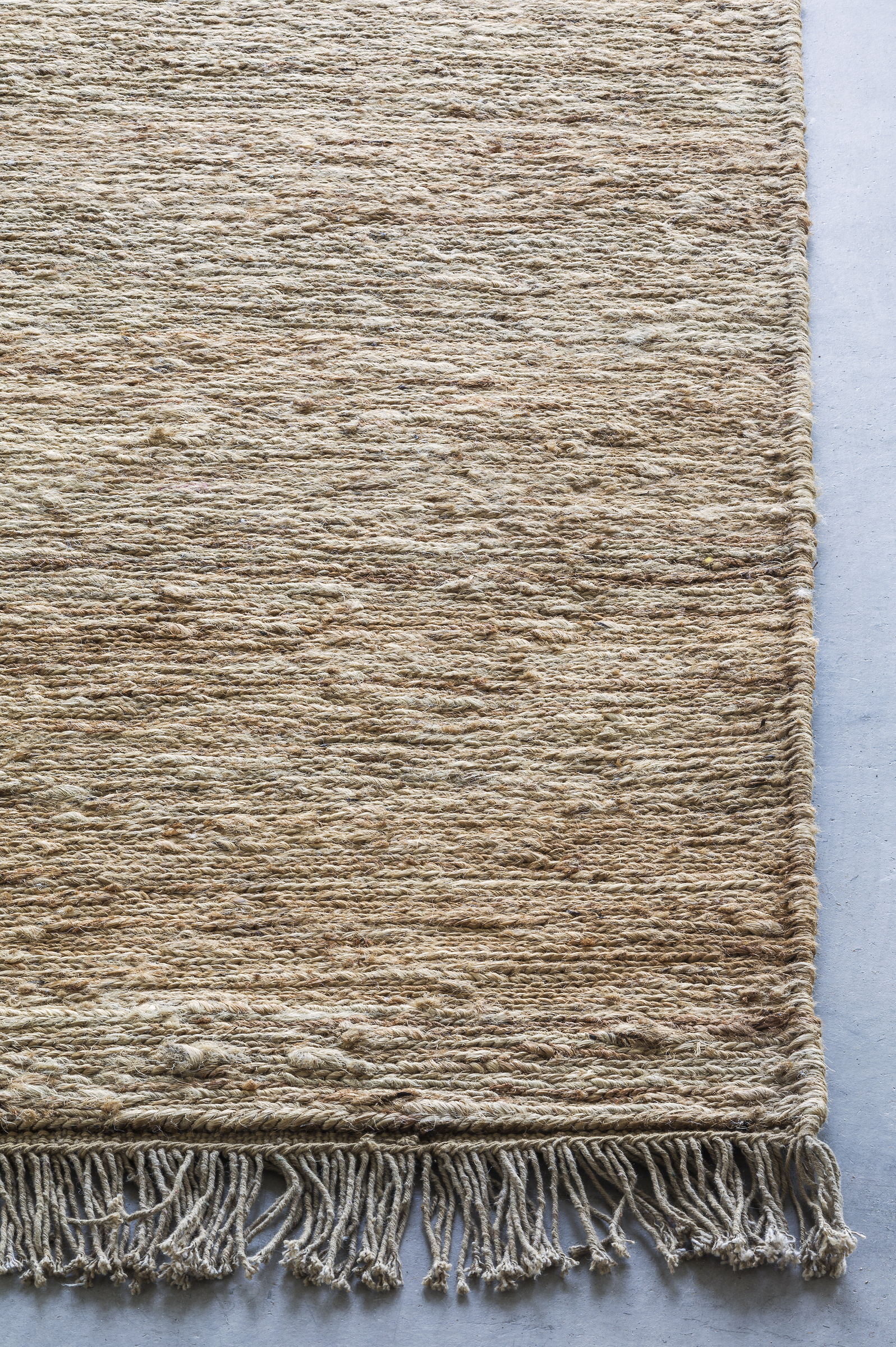 Massimo Sumace Natural jute vloerkleed, detail van de hoek