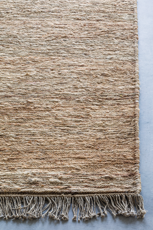 Massimo Sumace Natural jute vloerkleed, detail van de hoek
