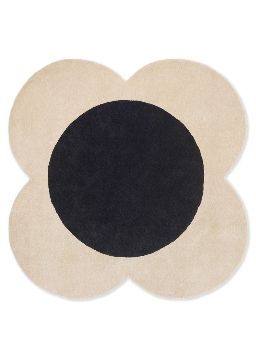 Orla Kiely | Flower Spot Ecru Black 158409 | Carpet | Online Tapijten