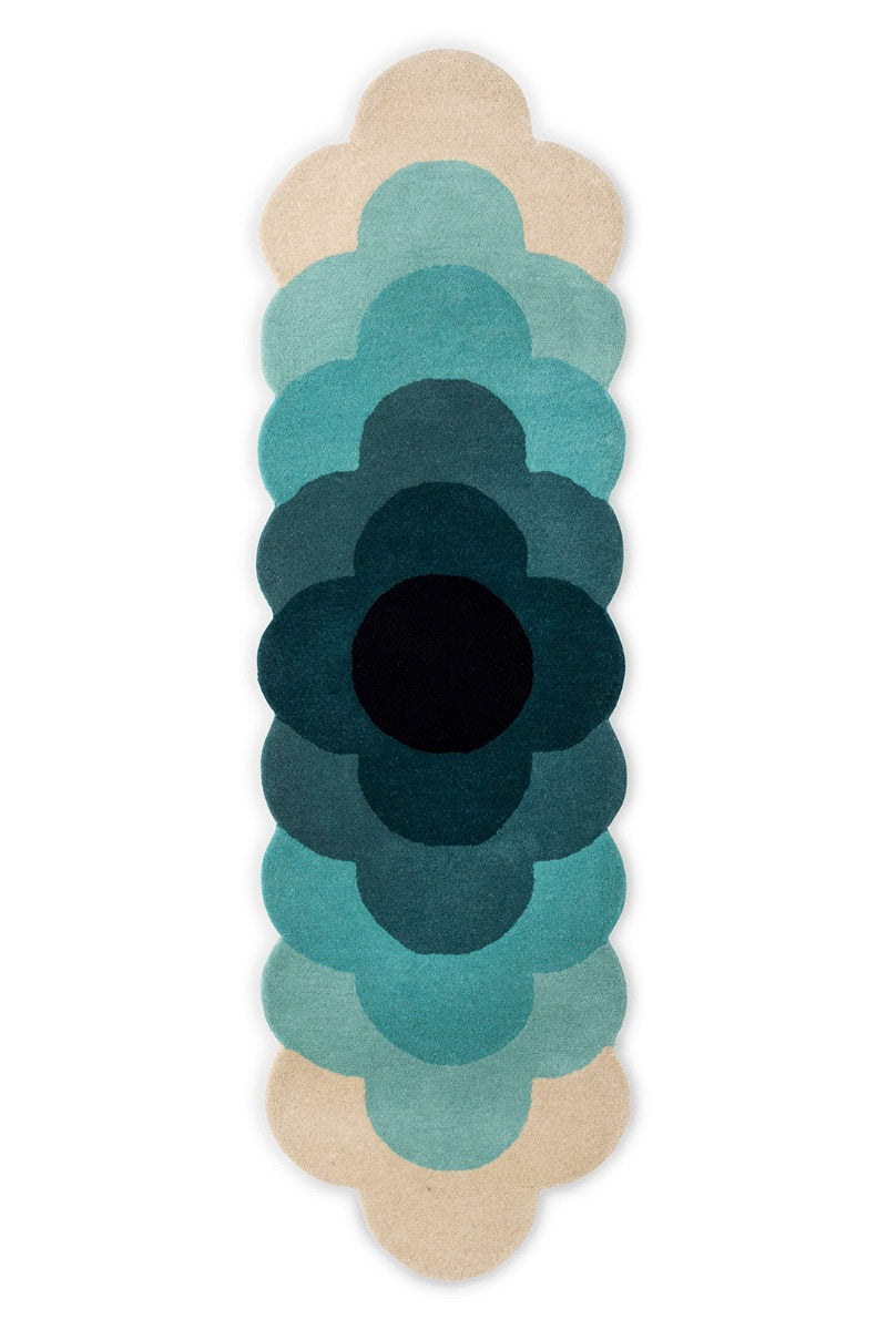 Orla Kiely | Optical Flower Teal 61207 | Carpet | Online Tapijten